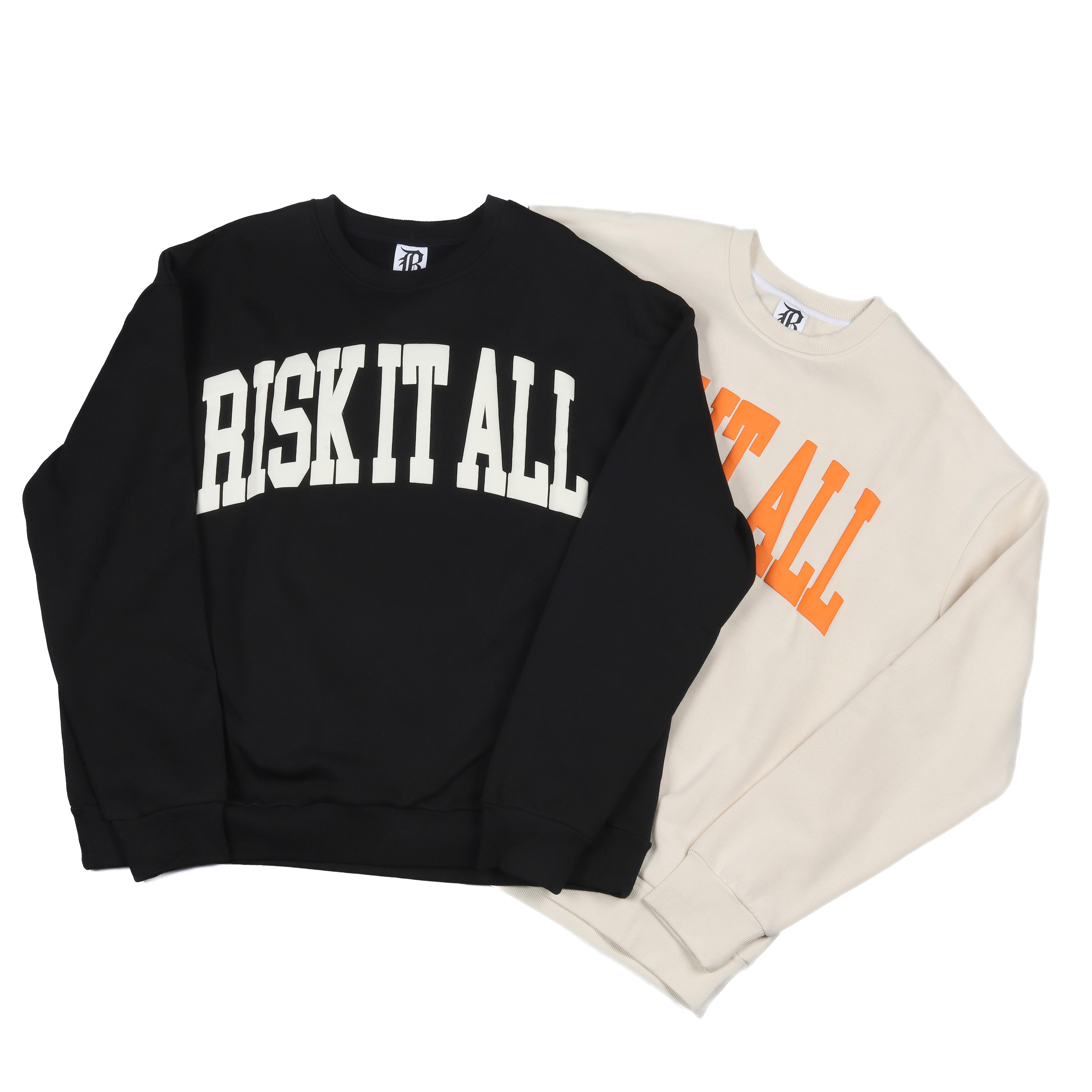 "RISK IT ALL" - Crewneck - Black