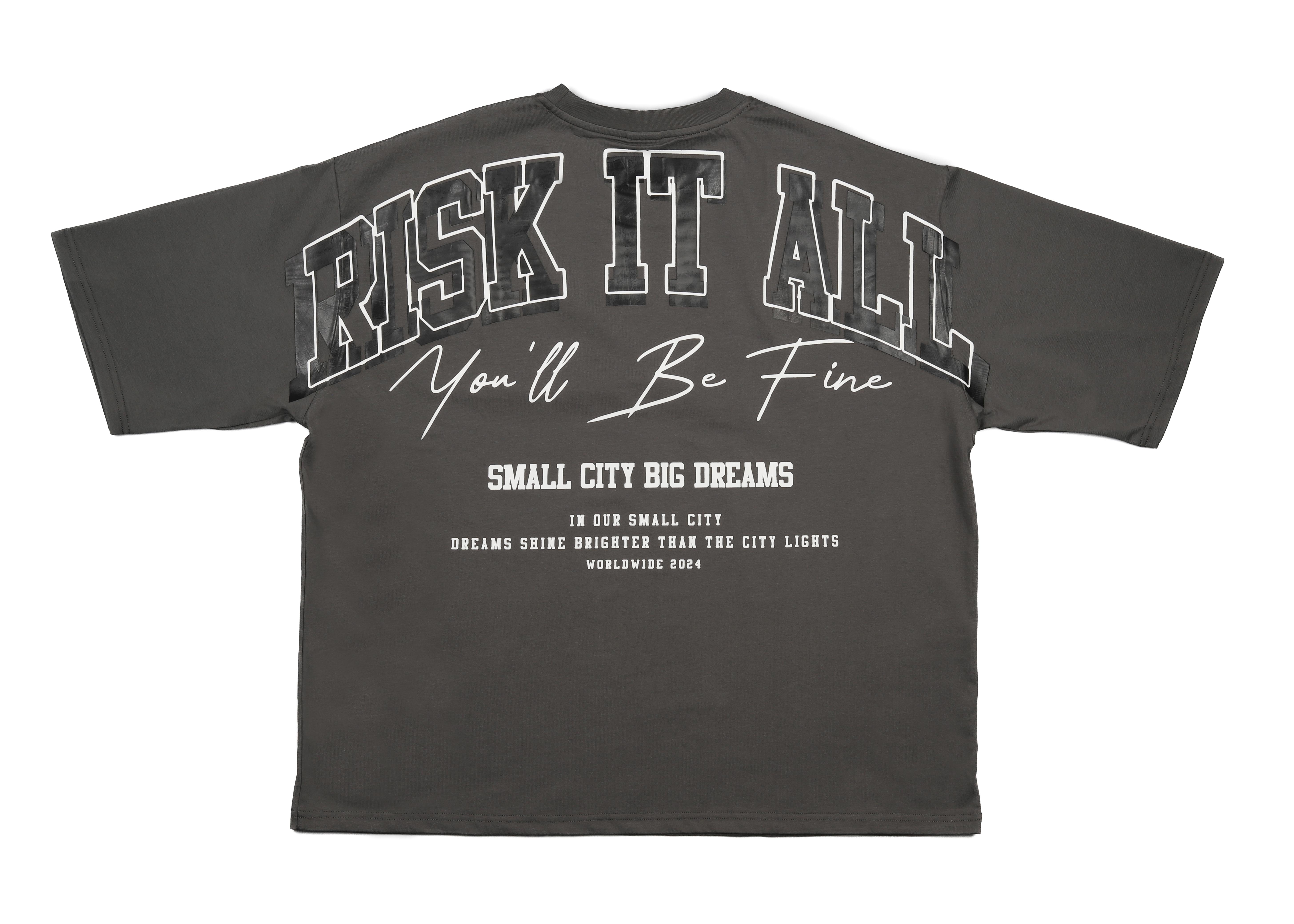 Risk It All - T Shirt - Dark Grey