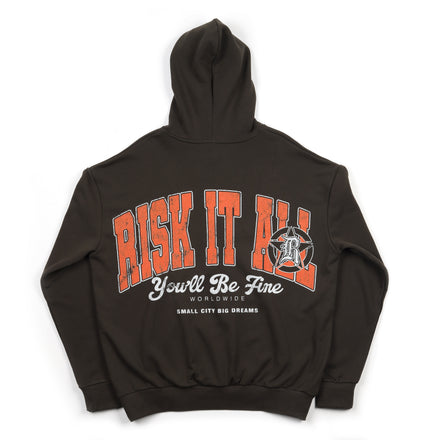 RISK IT ALL - Signature Hoodie - Oversized Fit - Vintage Black