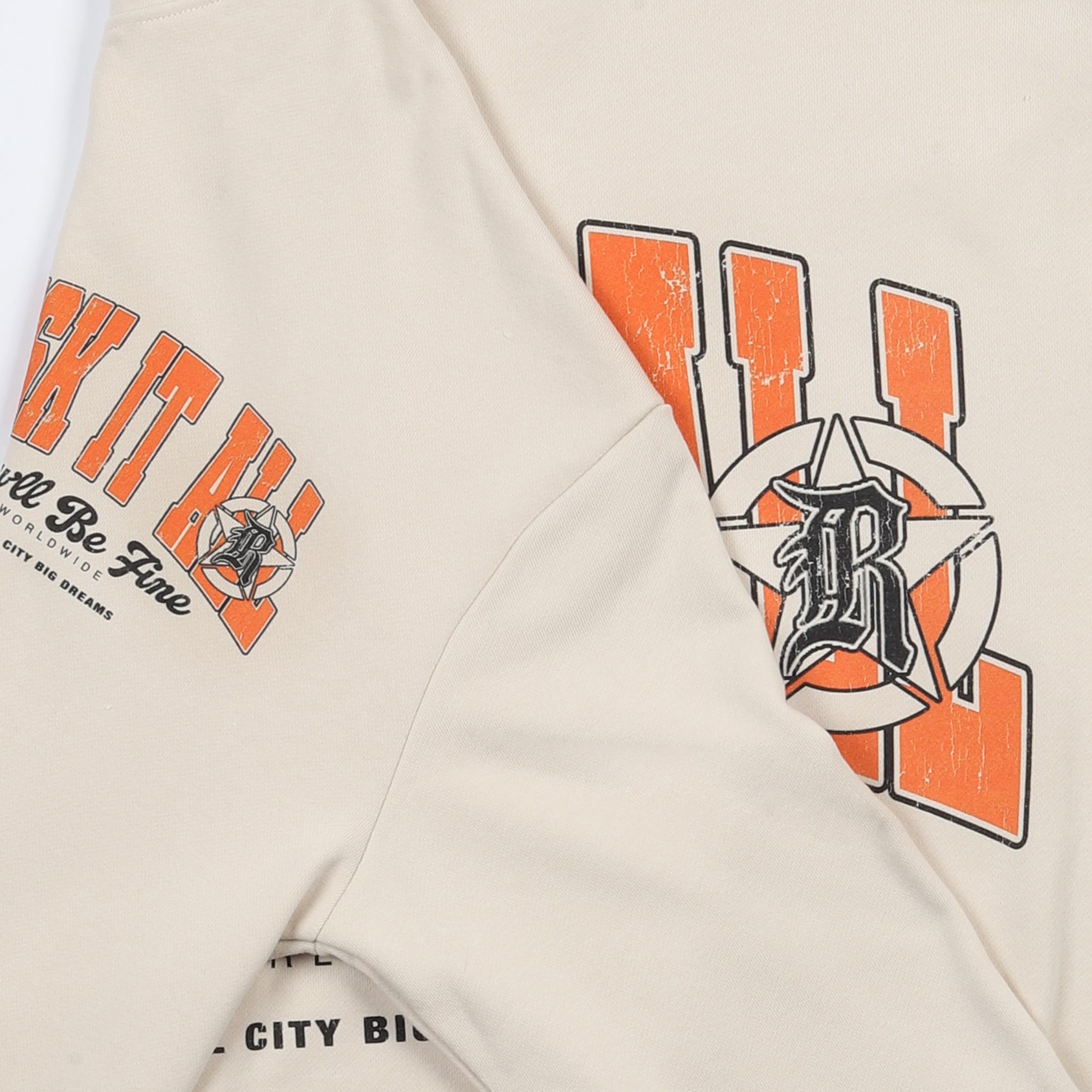 RISK IT ALL - Signature Hoodie - Oversized Fit - Off White